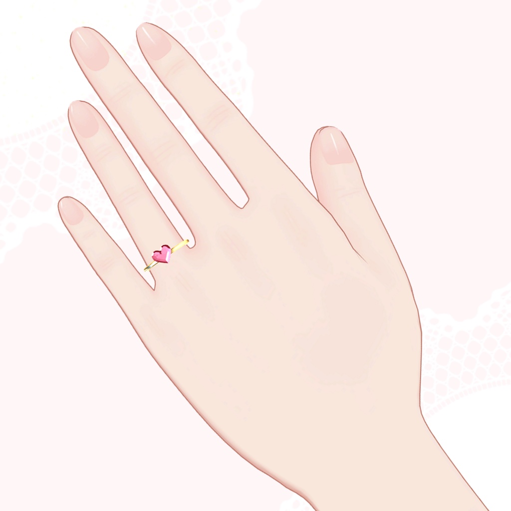 【全アバター対応】ハートリング HeartRing / オリジナル3Dアクセサリー
