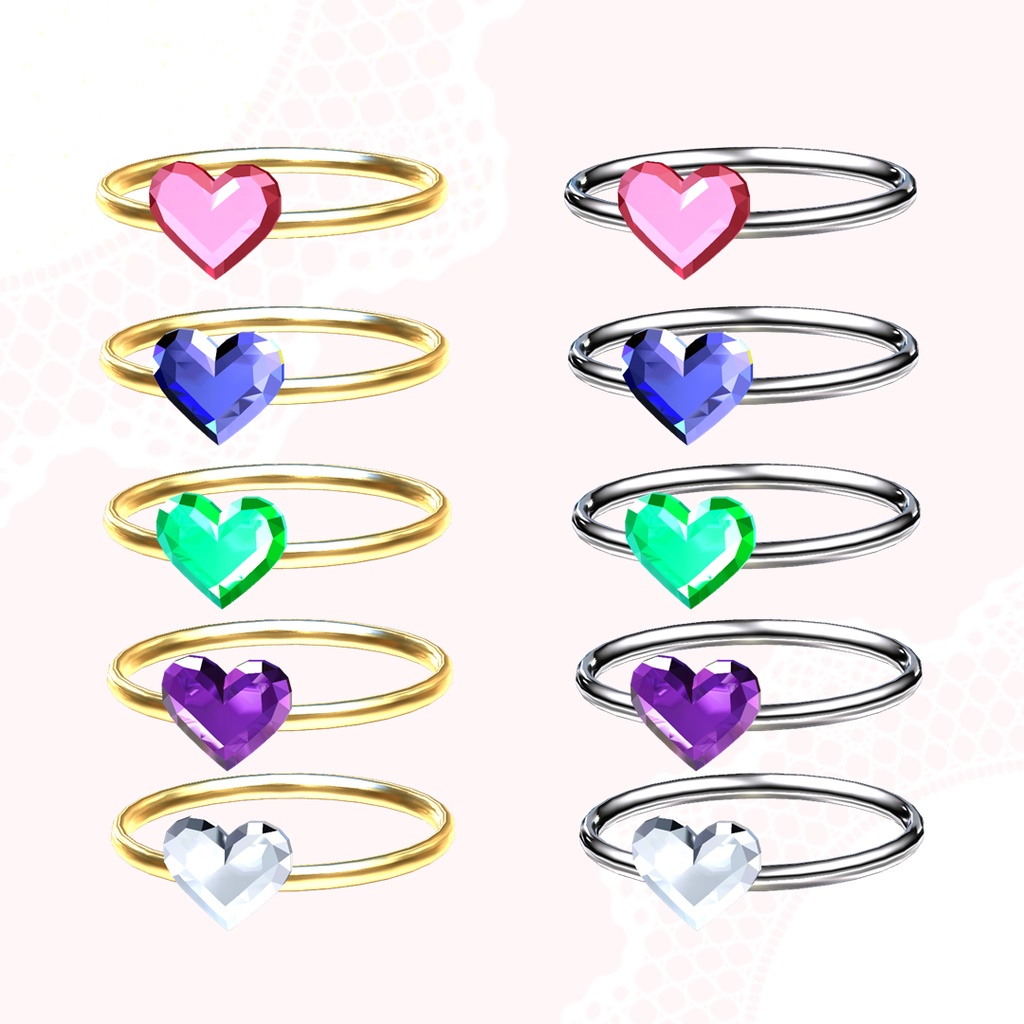 【全アバター対応】ハートリング HeartRing / オリジナル3Dアクセサリー