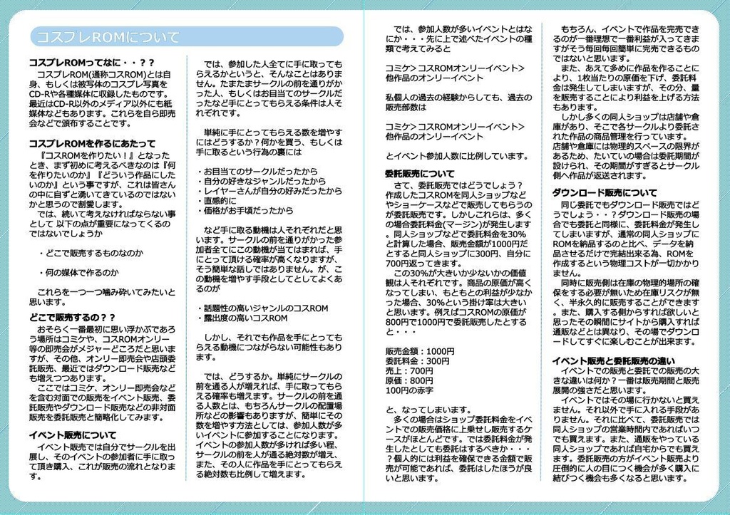 とあるサークルの活動記録~コスROMサークル編~