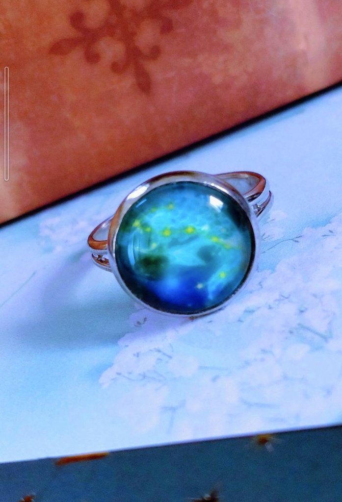 97暗闇で光る☆星座指輪リング♡　 魚座☆