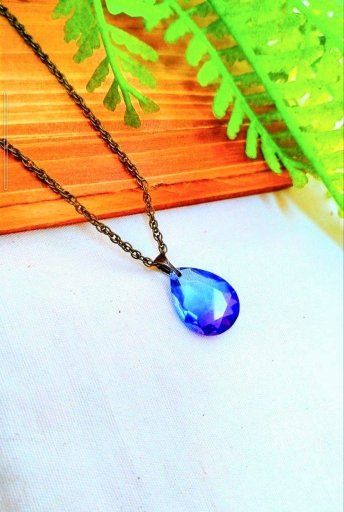 713パープル&ブルーのグラデーションペンダント☆ハンドメイドアクセサリー