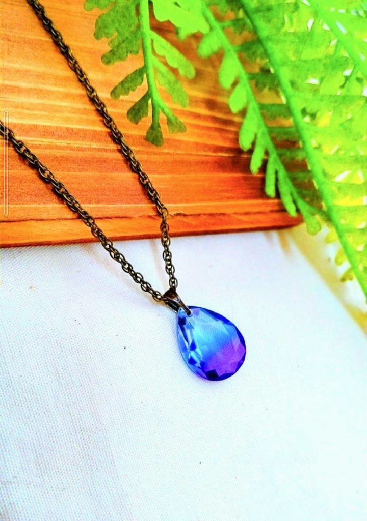 713パープル＆ブルーのグラデーションペンダント☆ハンドメイドアクセサリー