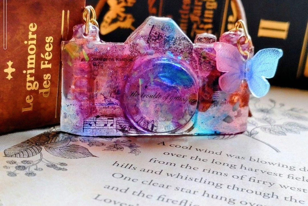 325バッグチャーム&推し活ぬいぐるみ用オシャレカメラ☆ぬい活☆ハンドメイド