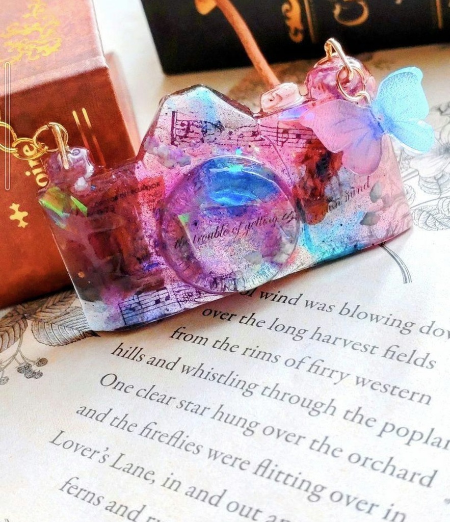 325バッグチャーム&推し活ぬいぐるみ用オシャレカメラ☆ぬい活☆ハンドメイド