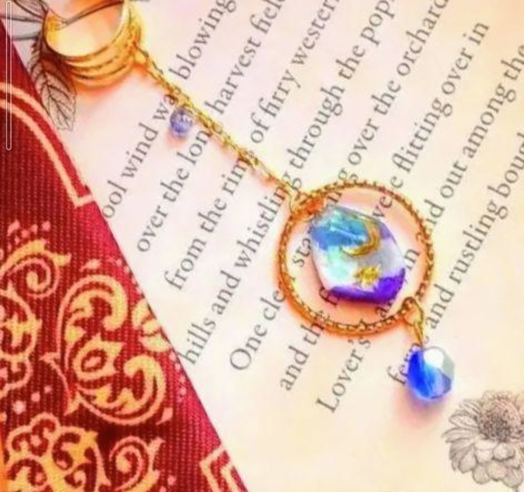 227蓄光☆光る☆空のイヤーカフ☆ハンドメイドアクセサリー