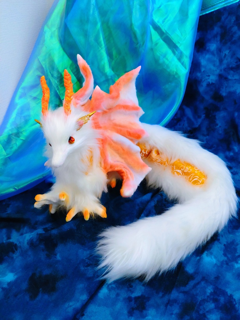 妖精翼龍 アートドール ハンドメイドぬいぐるみ 龍 ドラゴン 幻獣 蓄光Dragon ArtDoll artdoll