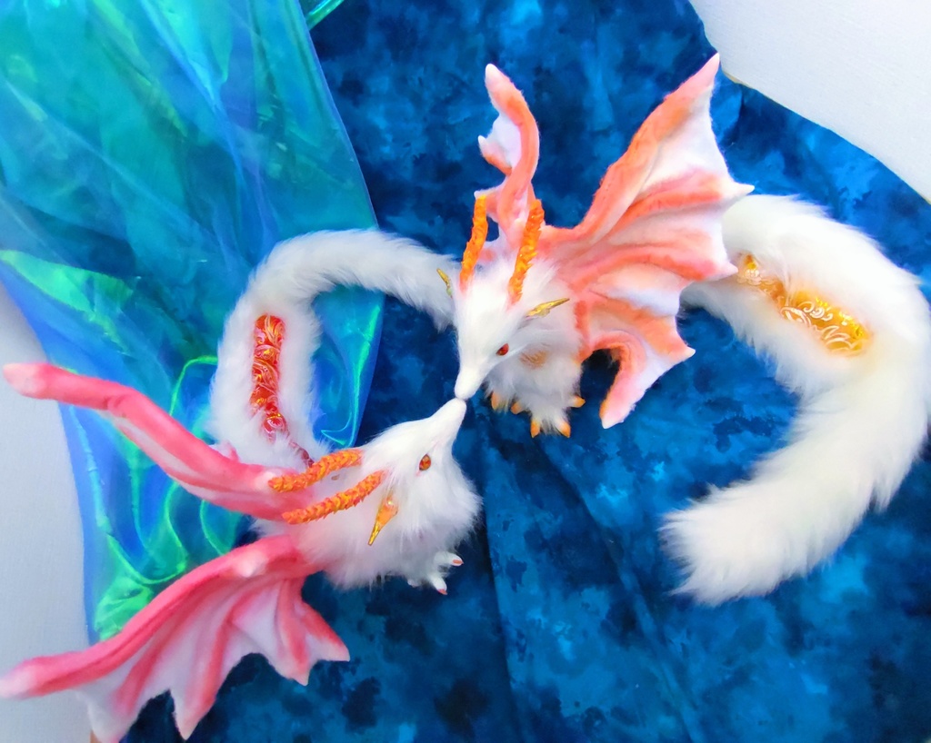 妖精翼龍 アートドール ハンドメイドぬいぐるみ 龍 ドラゴン 幻獣 蓄光Dragon ArtDoll artdoll