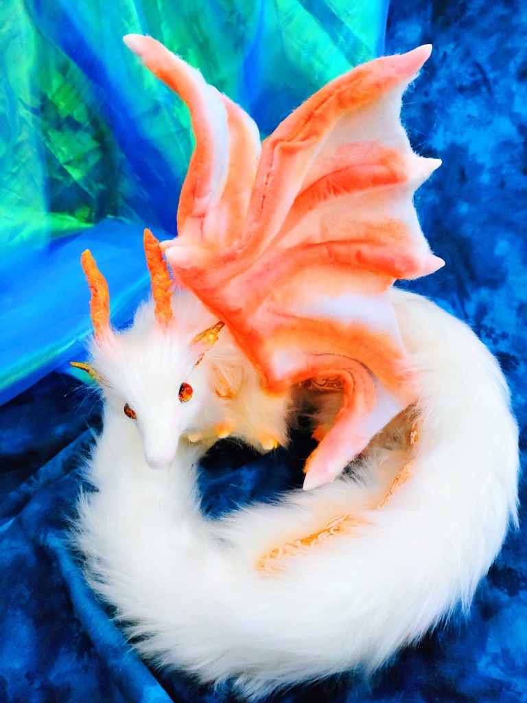 妖精翼龍 アートドール ハンドメイドぬいぐるみ 龍 ドラゴン 幻獣 蓄光Dragon ArtDoll artdoll
