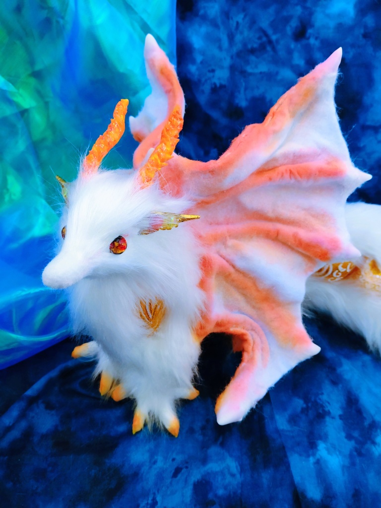 妖精翼龍 アートドール ハンドメイドぬいぐるみ 龍 ドラゴン 幻獣 蓄光Dragon ArtDoll artdoll