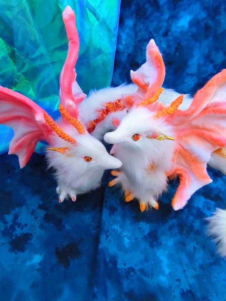 妖精翼龍 アートドール ハンドメイドぬいぐるみ 龍 ドラゴン 幻獣 蓄光Dragon ArtDoll artdoll