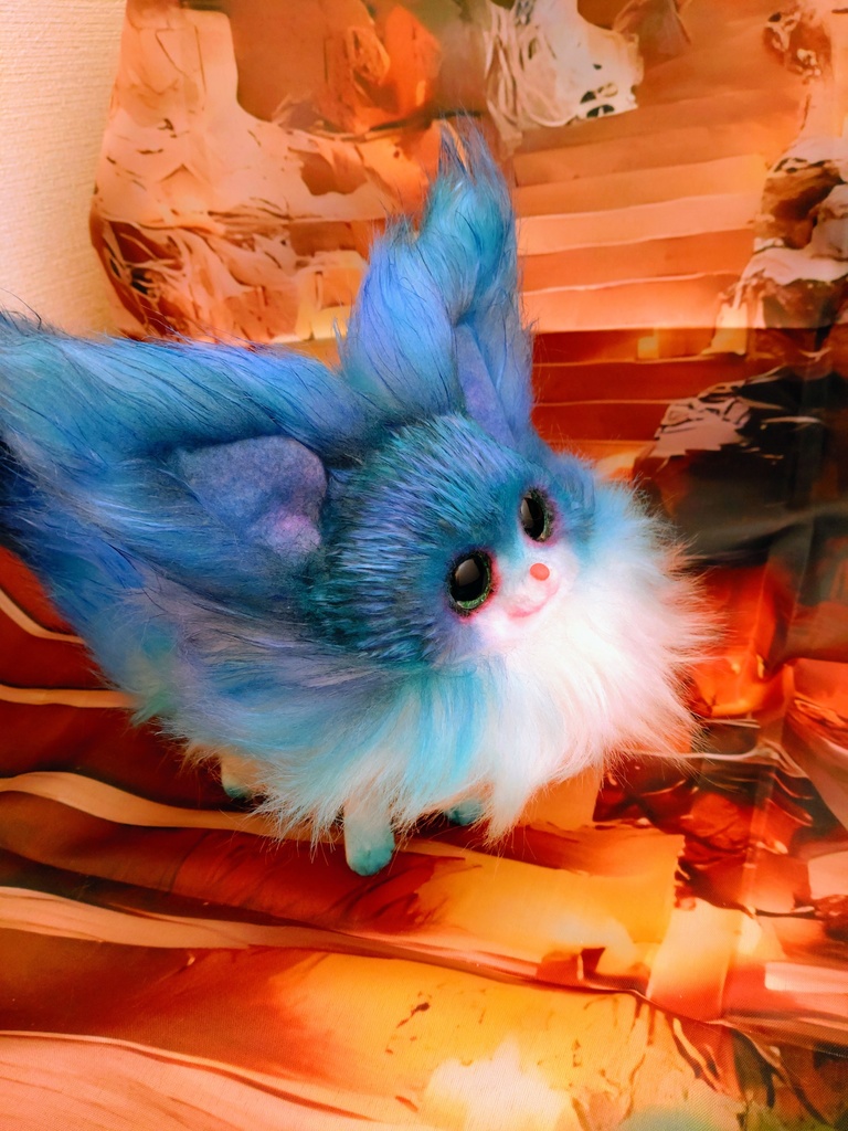 キツネ ハンドメイドぬいぐるみArtDollアートドールfox猫狐ケモノ幻獣人形