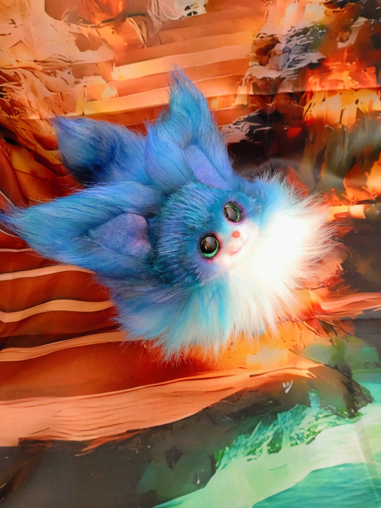 キツネ ハンドメイドぬいぐるみArtDollアートドールfox猫狐ケモノ幻獣人形