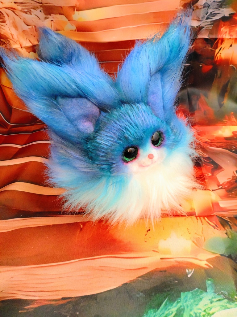 キツネ ハンドメイドぬいぐるみArtDollアートドールfox猫狐ケモノ幻獣人形