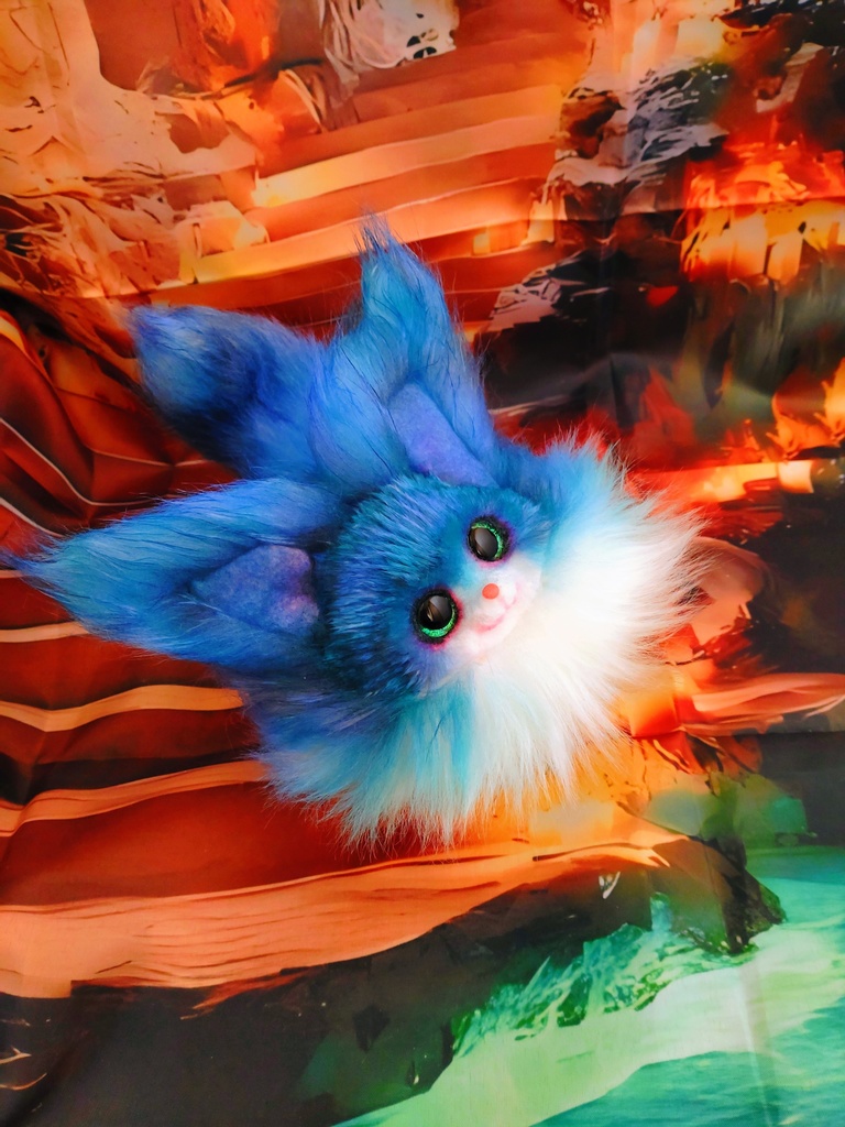 キツネ ハンドメイドぬいぐるみArtDollアートドールfox猫狐ケモノ幻獣人形