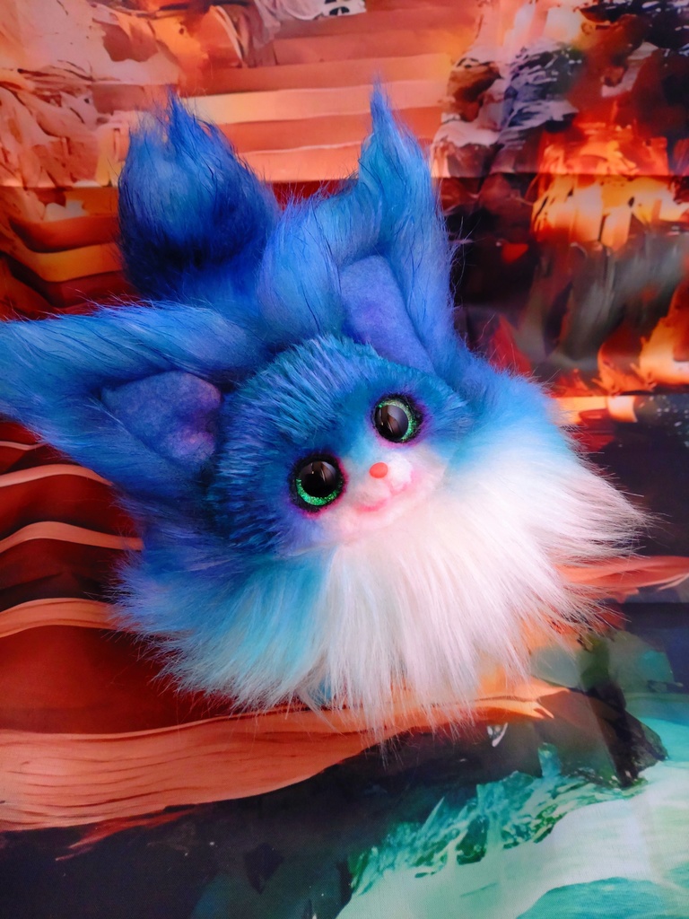 キツネ ハンドメイドぬいぐるみArtDollアートドールfox猫狐ケモノ幻獣人形