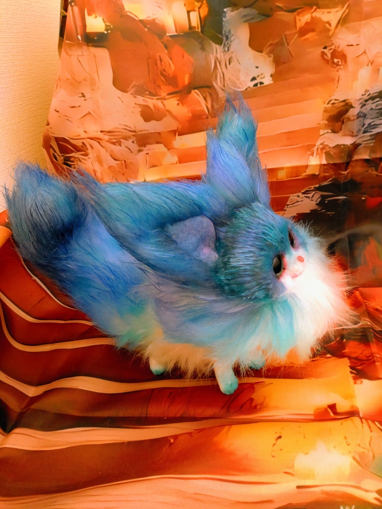 キツネ ハンドメイドぬいぐるみArtDollアートドールfox猫狐ケモノ幻獣人形