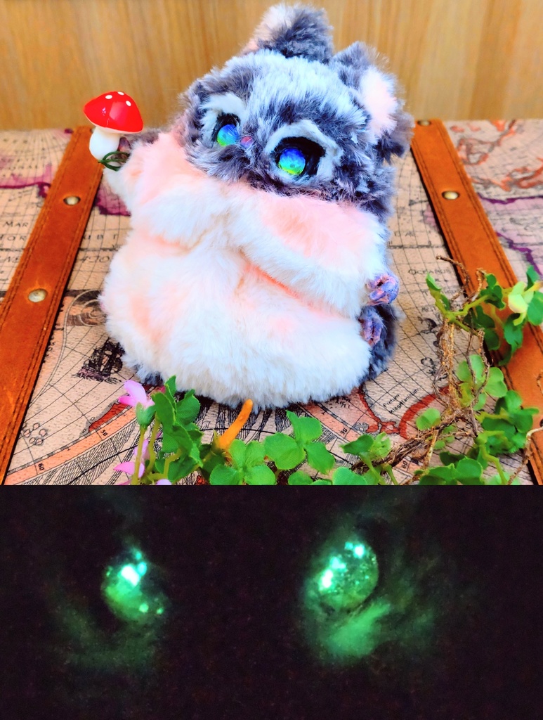 蓄光むっちりむちむち エゾモモンガ ArtDoll artdoll アートドール ぬいぐるみ ハンドメイド人形