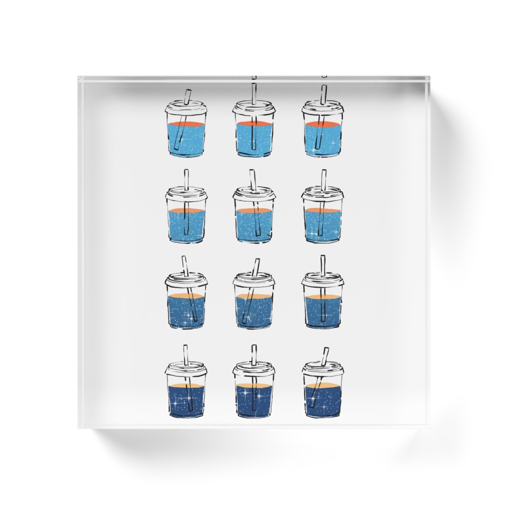 夜空プラカップ【アクリルブロック】