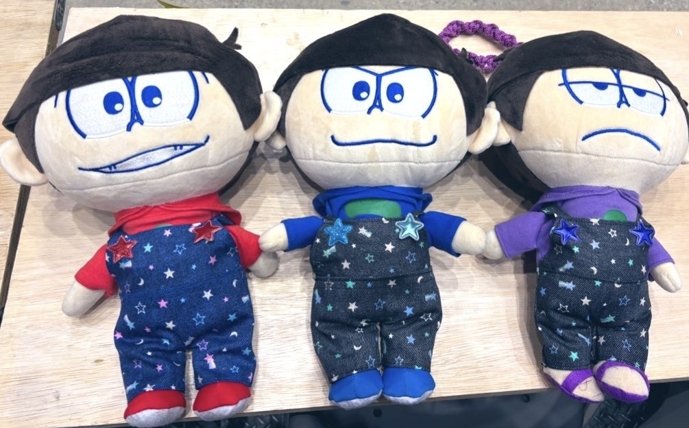 【ねっぴろサイズ】星柄デニムオーバーオール❤️💙💛💜