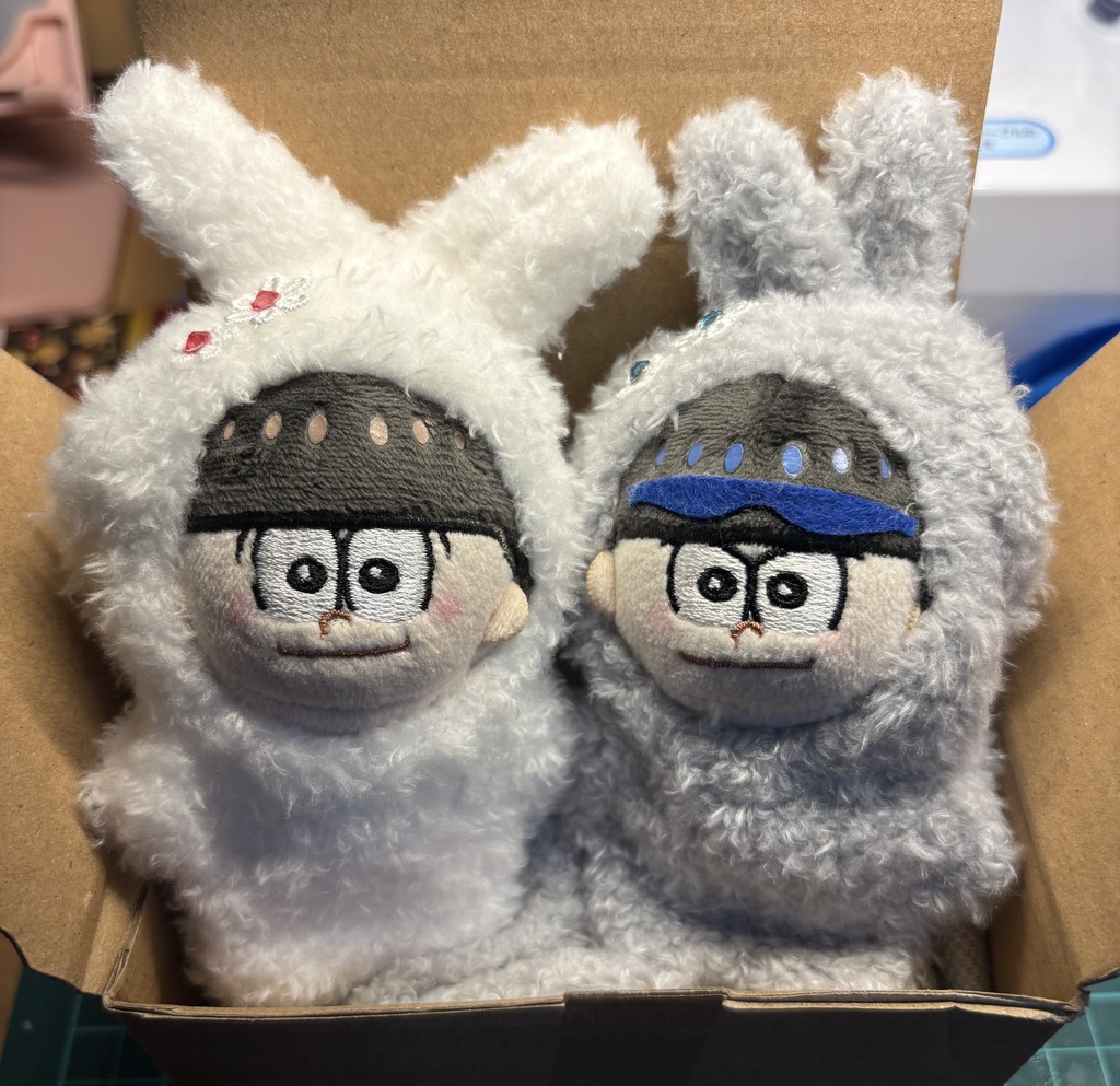 【10センチぬい】ふわふわうさぎの赤ちゃん着ぐるみスタイ付き🐇ほわぬい10センチぬい