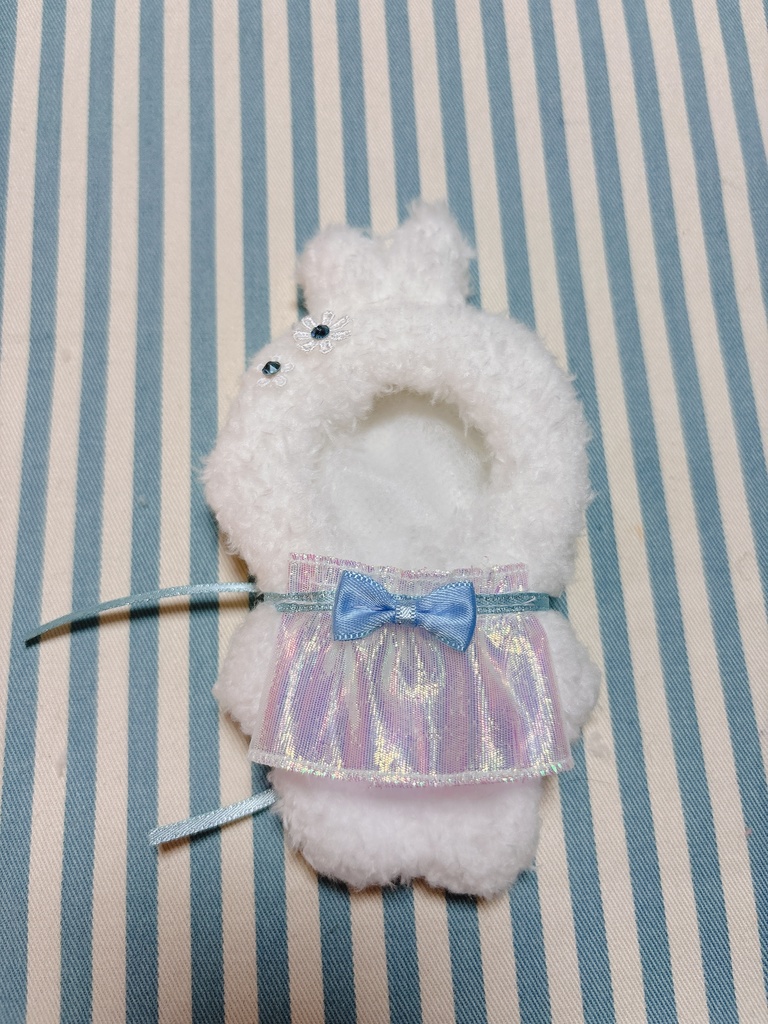【10センチぬい】ふわふわうさぎの赤ちゃん着ぐるみスタイ付き🐇ほわぬい10センチぬい