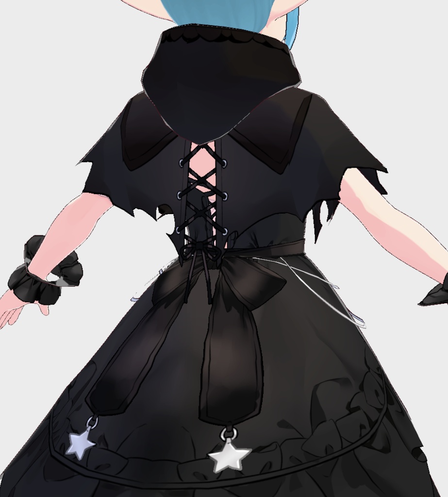 【Vroidオリ衣装vol.1】黒のドレス