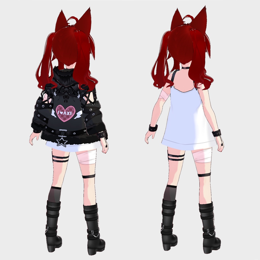 【Vroidオリ衣装vol.2】黒のレザージャケット