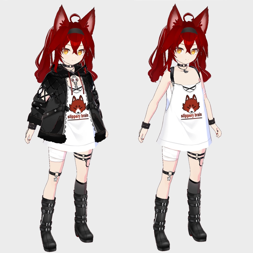 【Vroidオリ衣装vol.2】黒のレザージャケット