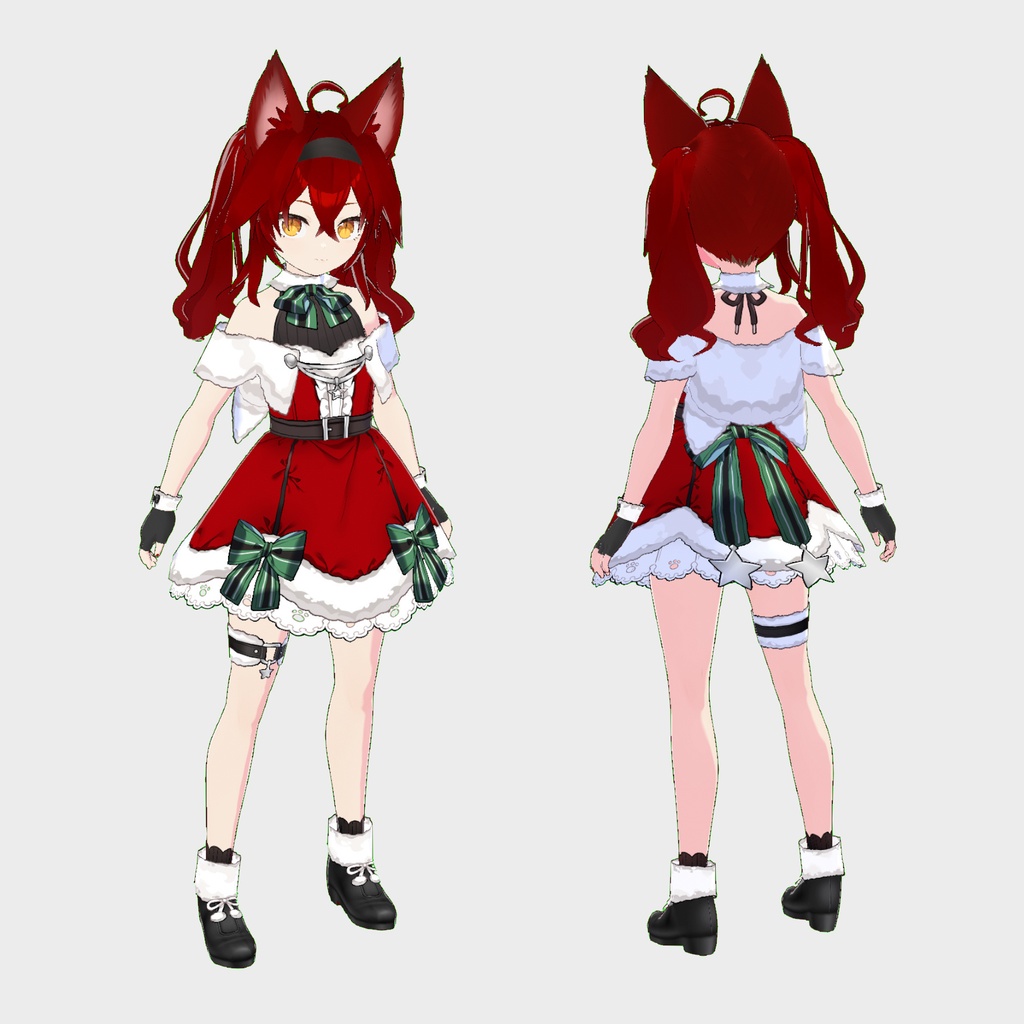 【Vroidオリ衣装vol.5】クリスマス★ドレス