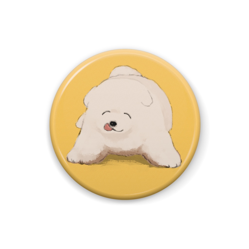 しろいぬ缶バッジ