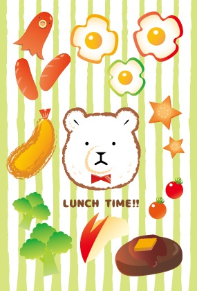 【ポストカード】しろくまランチ