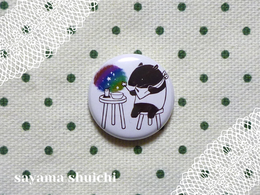 バク缶バッジ*お食事