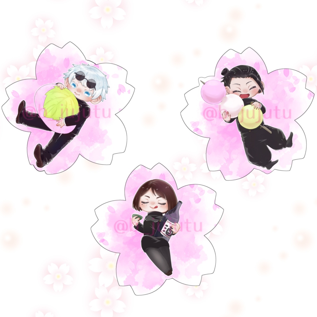 さしすのお花見フェルトキーホルダー