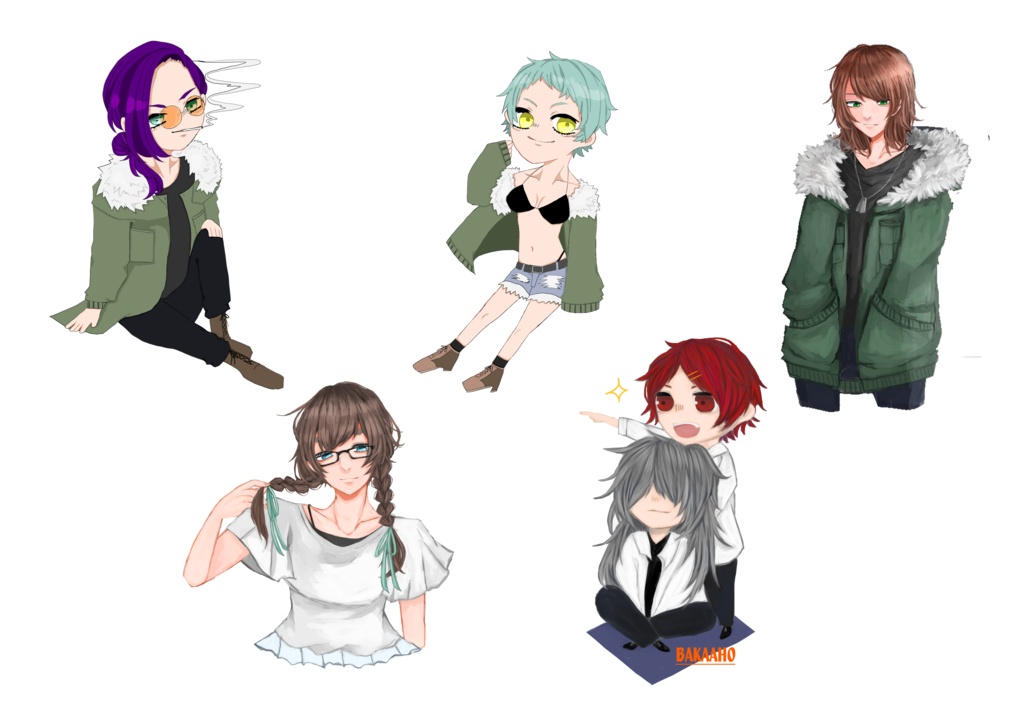 うちの子　シール5種セット