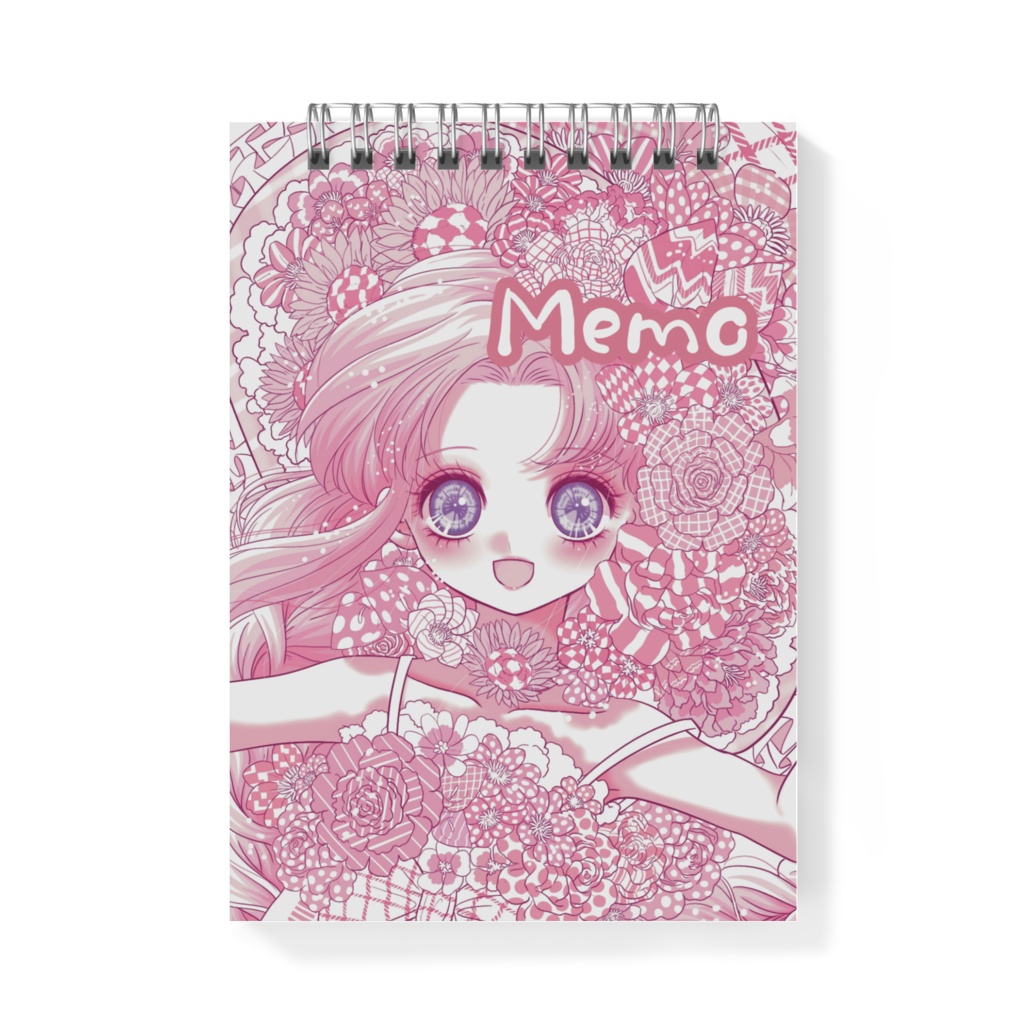メモ帳-ピンクの女の子