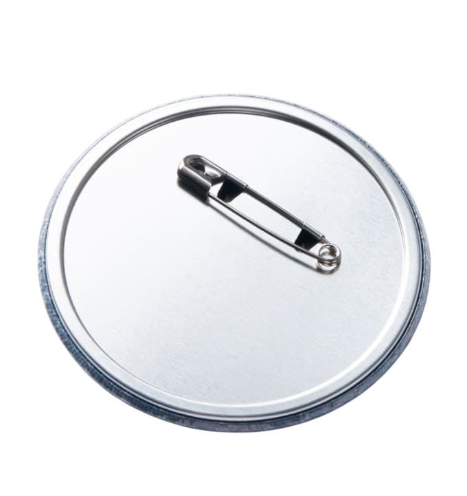 少女と花-ホログラム缶バッジ