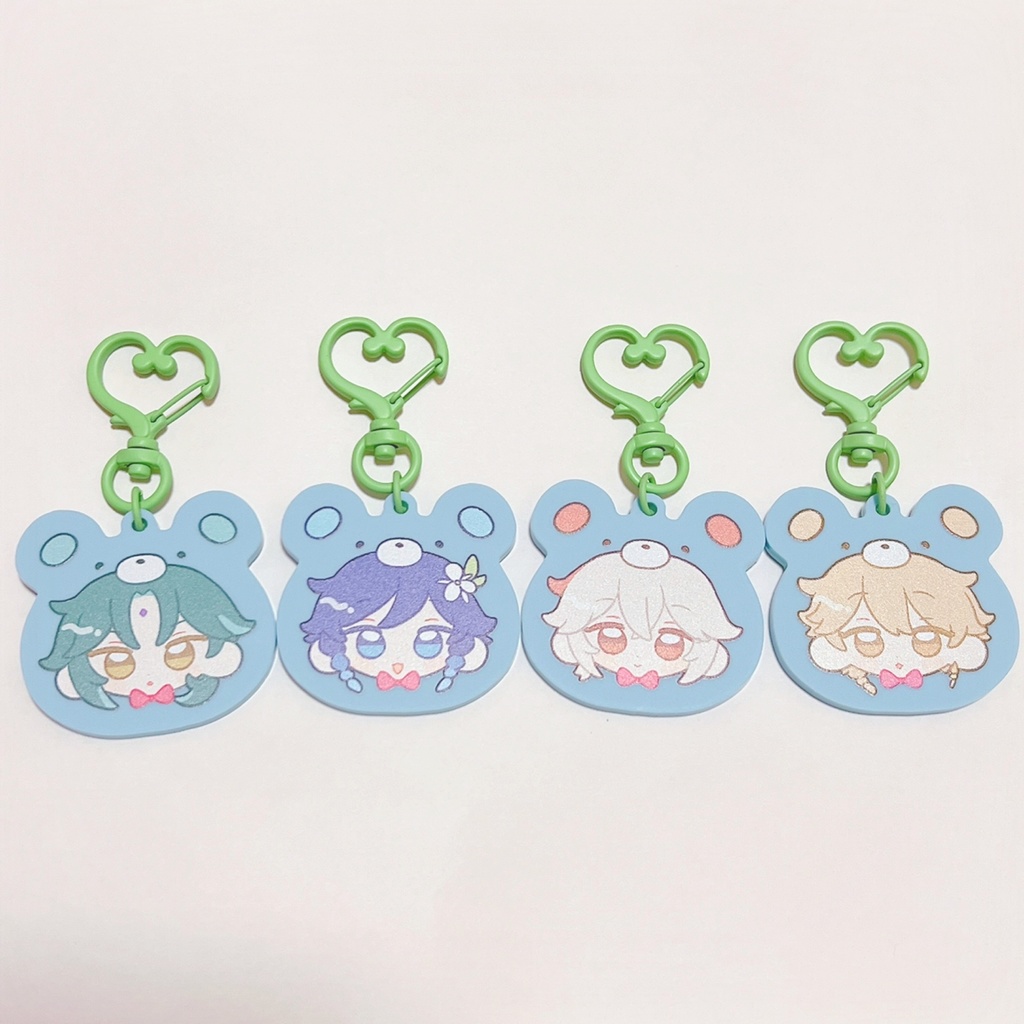 風元素男子のくまちゃんキーホルダー