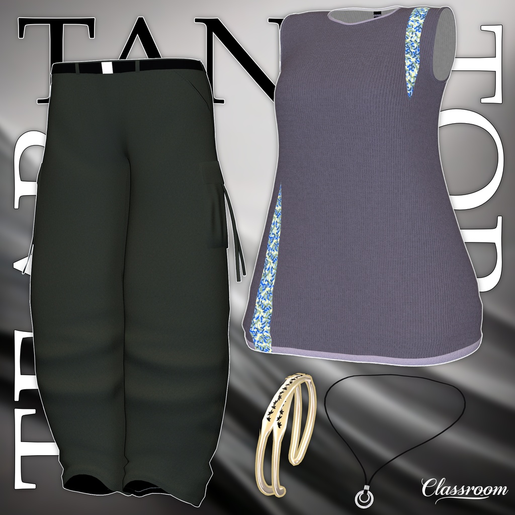 【MA対応】TearTankTop 7×5カラーパターン【VRChat向け衣装】