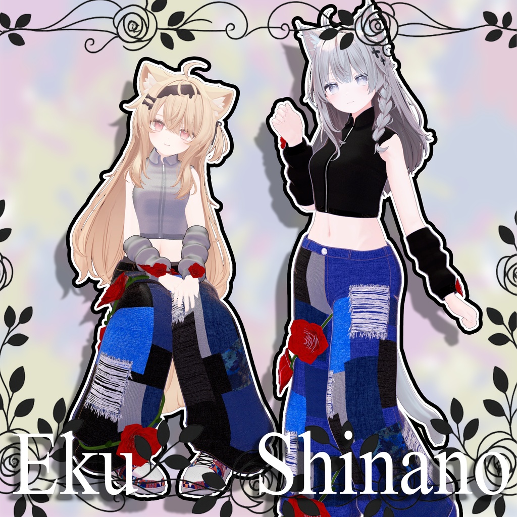 【12アバター対応】PopPatchRose VRCアバター用衣装 【MA対応】