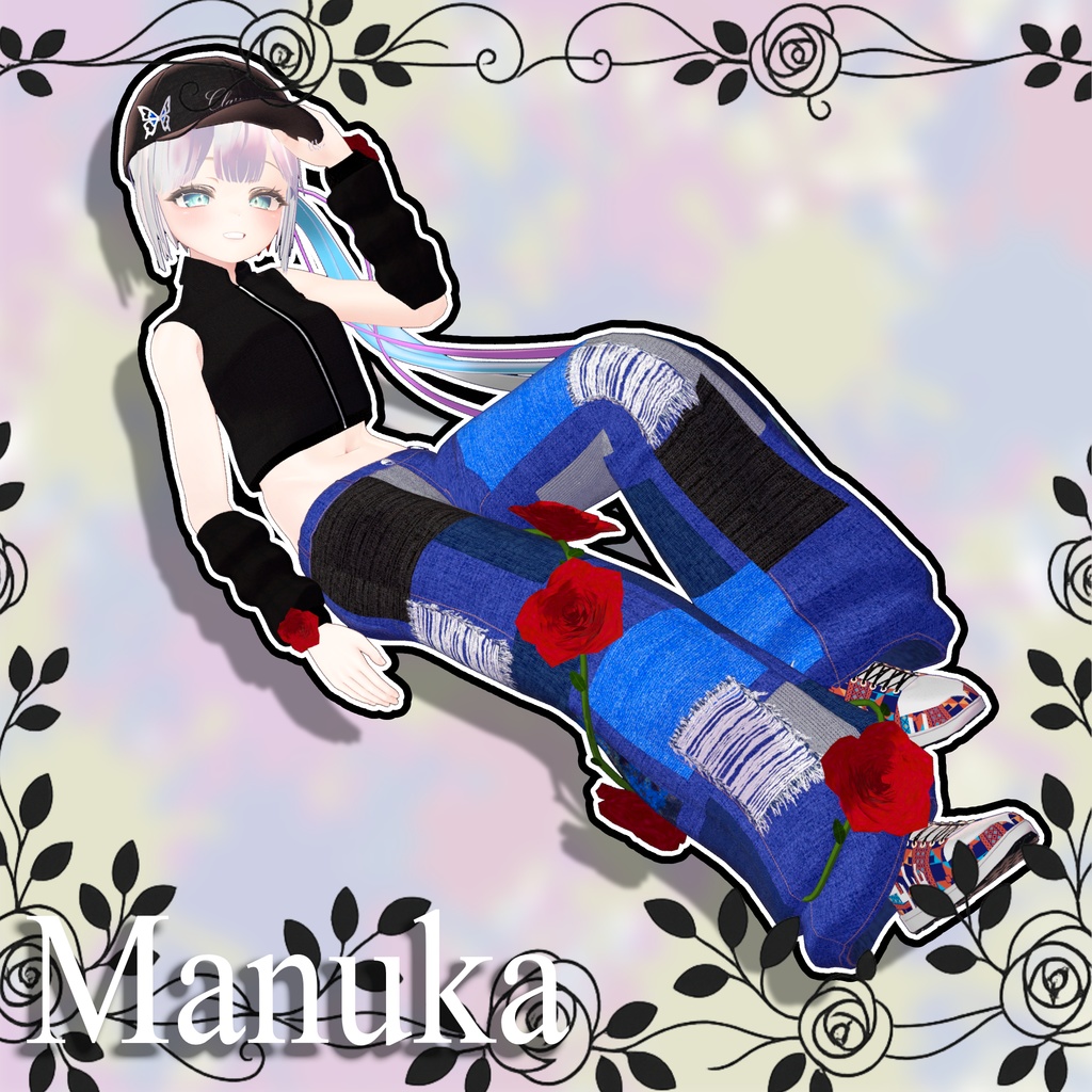 【12アバター対応】PopPatchRose VRCアバター用衣装 【MA対応】