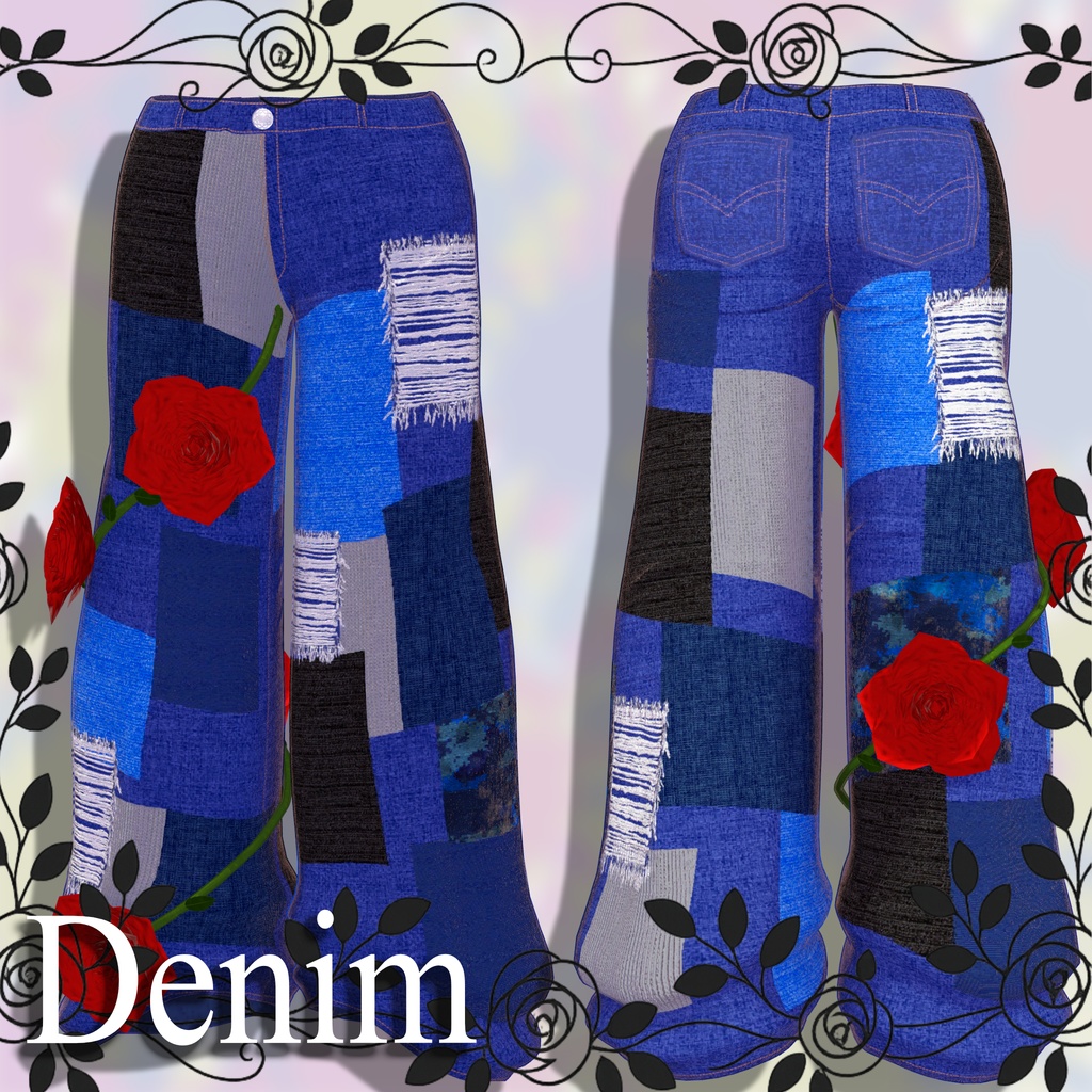 【12アバター対応】PopPatchRose VRCアバター用衣装 【MA対応】