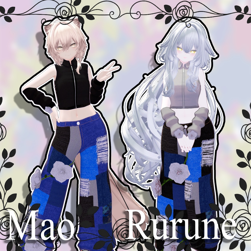 【12アバター対応】PopPatchRose VRCアバター用衣装 【MA対応】