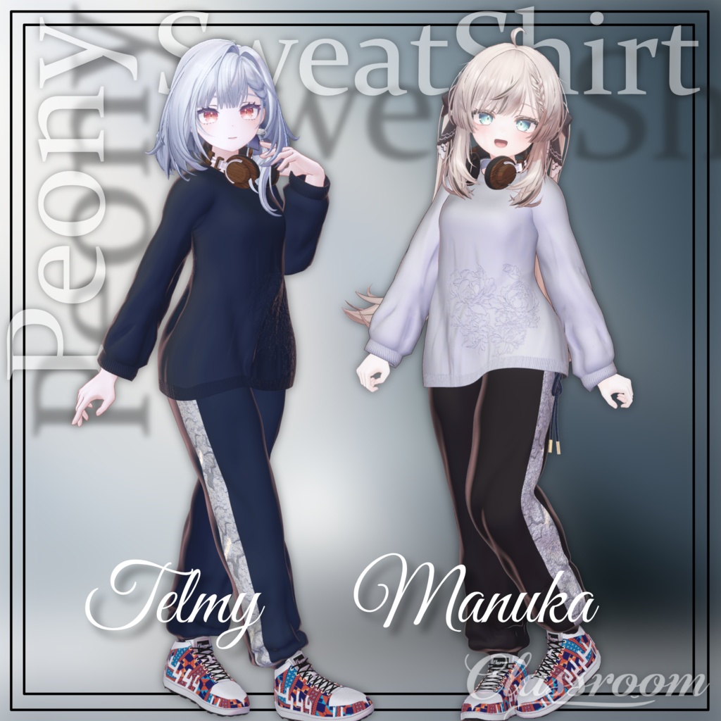 【🎧無料あり&発売記念セール】PeonySweatshirt【男女13アバター対応】