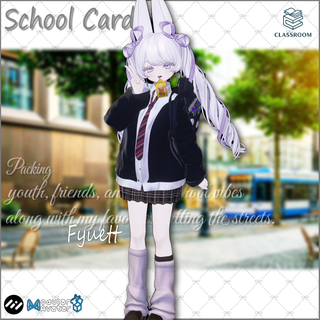 【男女24アバター対応】SchoolCardi ラフな制服コーデ