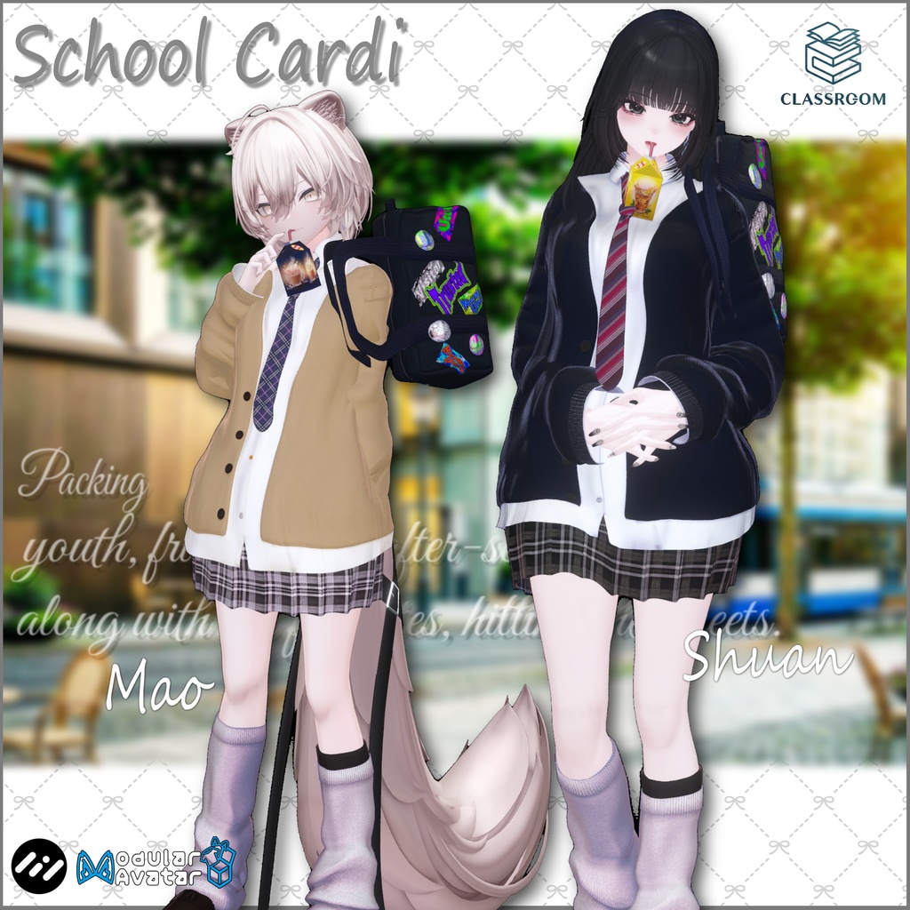 『無料あり』【男女16アバター対応】SchoolCardi ラフな制服コーデ『発売記念セール中』