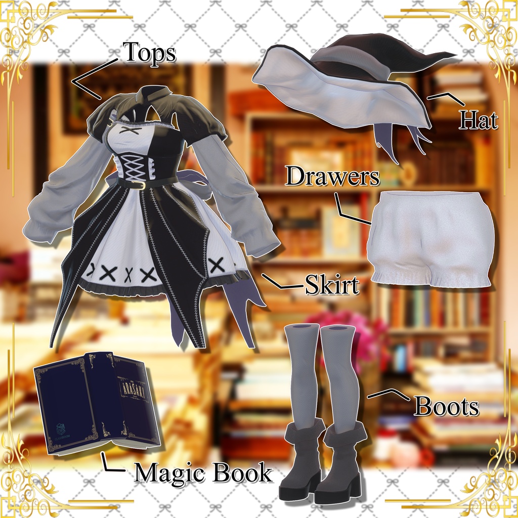 🎃発売記念Sale🎃【ギミック付き】Awen Witch【複数アバター対応】