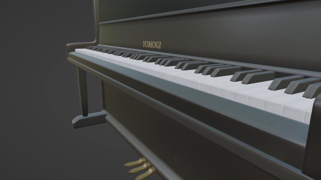 【3Dデータ】アップライトピアノ