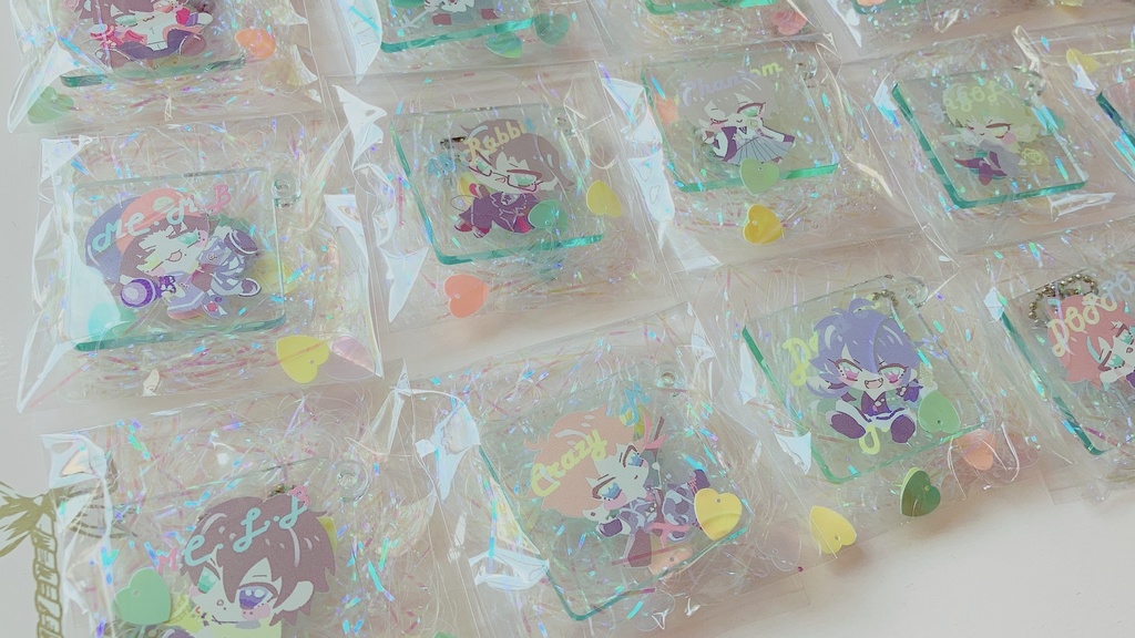 ガラス色のすくえあアクキー