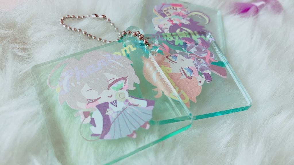 ガラス色のすくえあアクキー