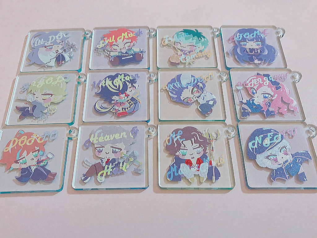 ガラス色のすくえあアクキー